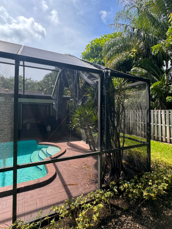 Pool screen installation