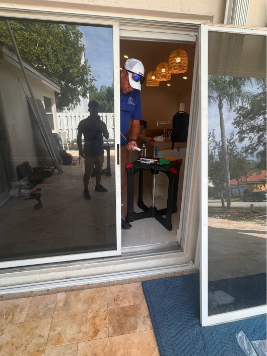 Sliding door repair