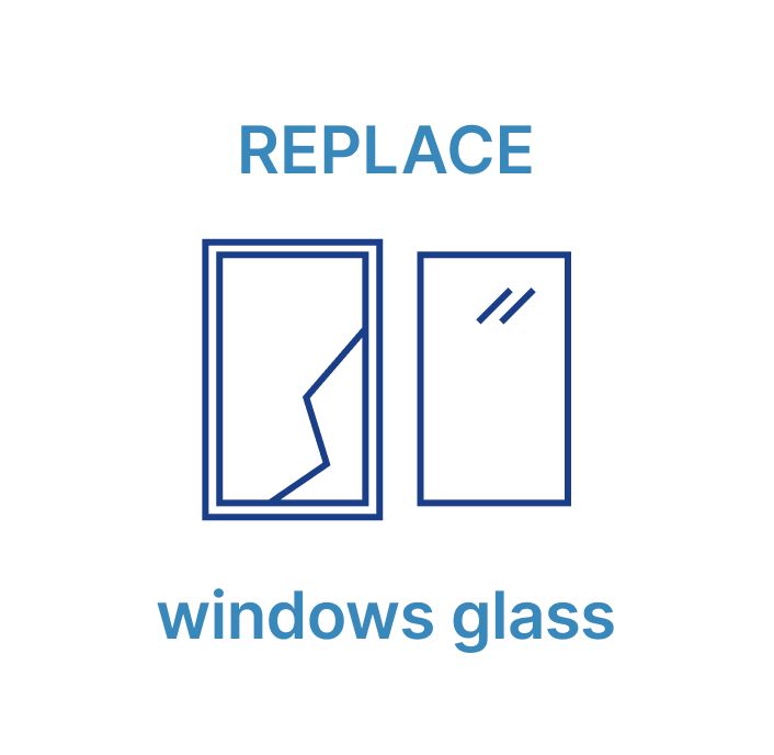 Replace windows glass